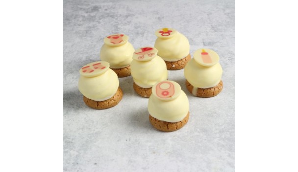 Luxe koekjes geboorte meisje afbeelding