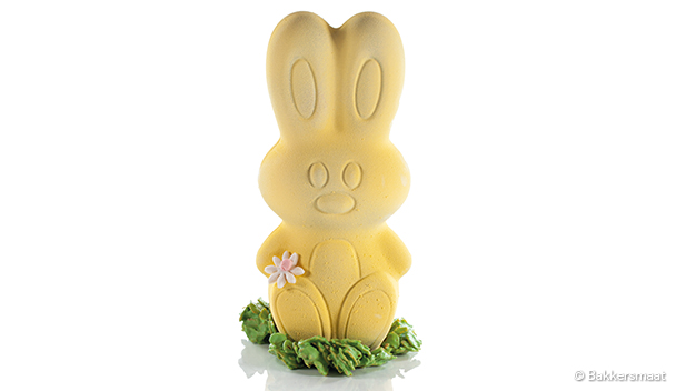 Paashaas geel wit (ca 21 cm)